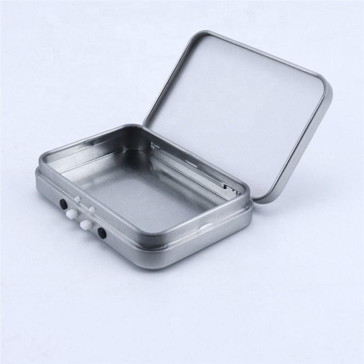 Logo Custom Aluminum Slim Cigar Tin Case Lighter Flip Top Smoking Accessories Child Proof Metal Cigarette Case