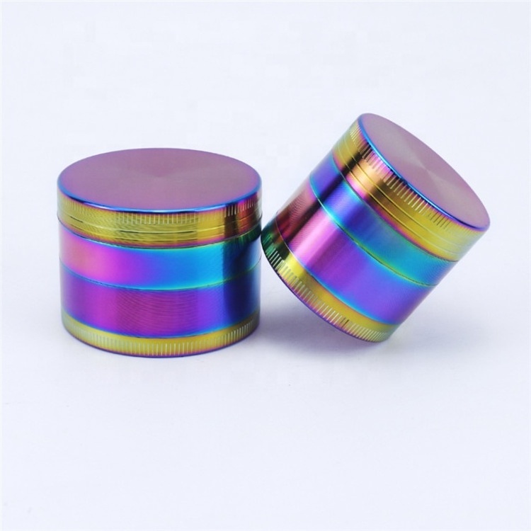 Engraved Logo Tobacco Smoking Accessories Girly Herb Grinder Crusher Milling Shredder Pink Smoking iridescent Herb Grinder