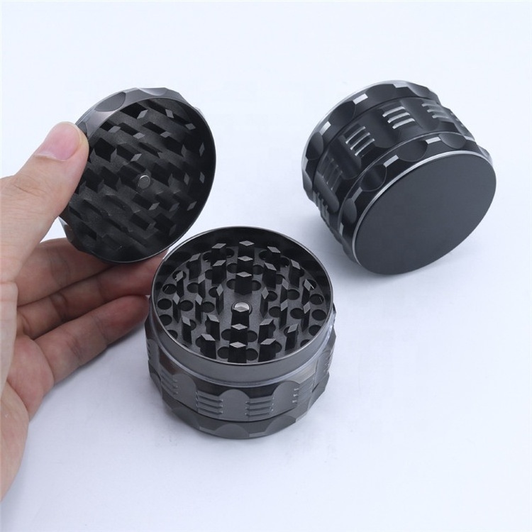 2.5in Premium Aluminum Herb Grinder 4-piece Tobacco Rolling Smoking Accessories Spice Crusher Topping Shredder Grinder