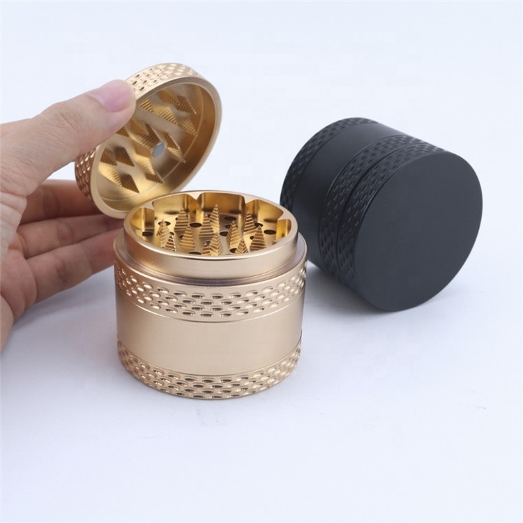 Aluminum alloy crusher herb tobacco 4-layer cool Herb grinder custom logo smoking accessories grinder