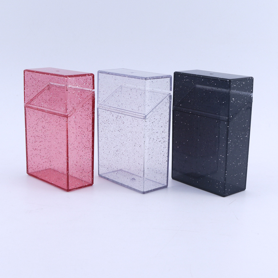 Pink Phosphorescence Transparent Girly Waterproof Tobacco Smoking Accessories 20pcs Plastic Cigarette Case