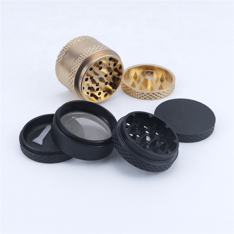 Aluminum alloy crusher herb tobacco 4-layer cool Herb grinder custom logo smoking accessories grinder