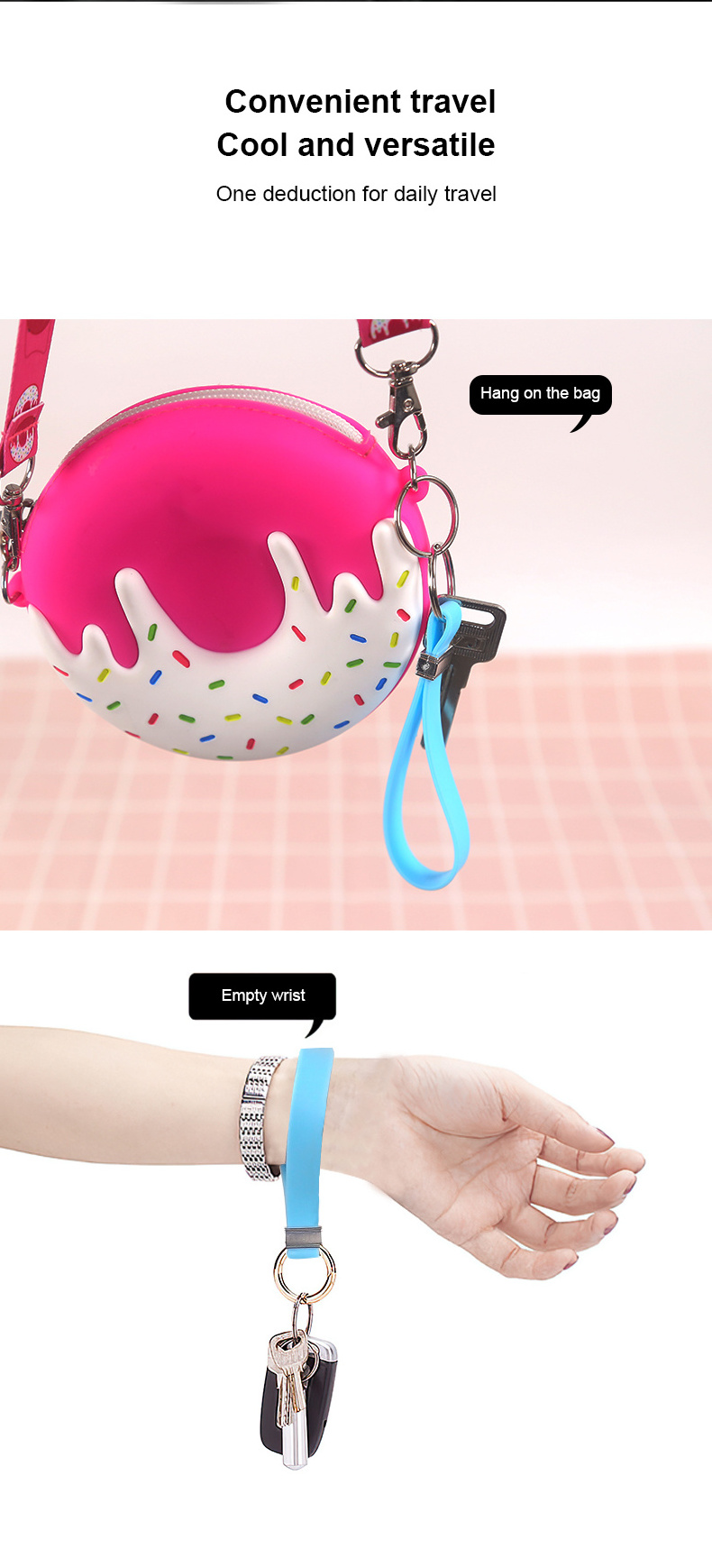 Custom Promotion Cheap Eco-friendly Rubber Wristband Keyring Silicone Bracelet Car Key Cover With Keychain