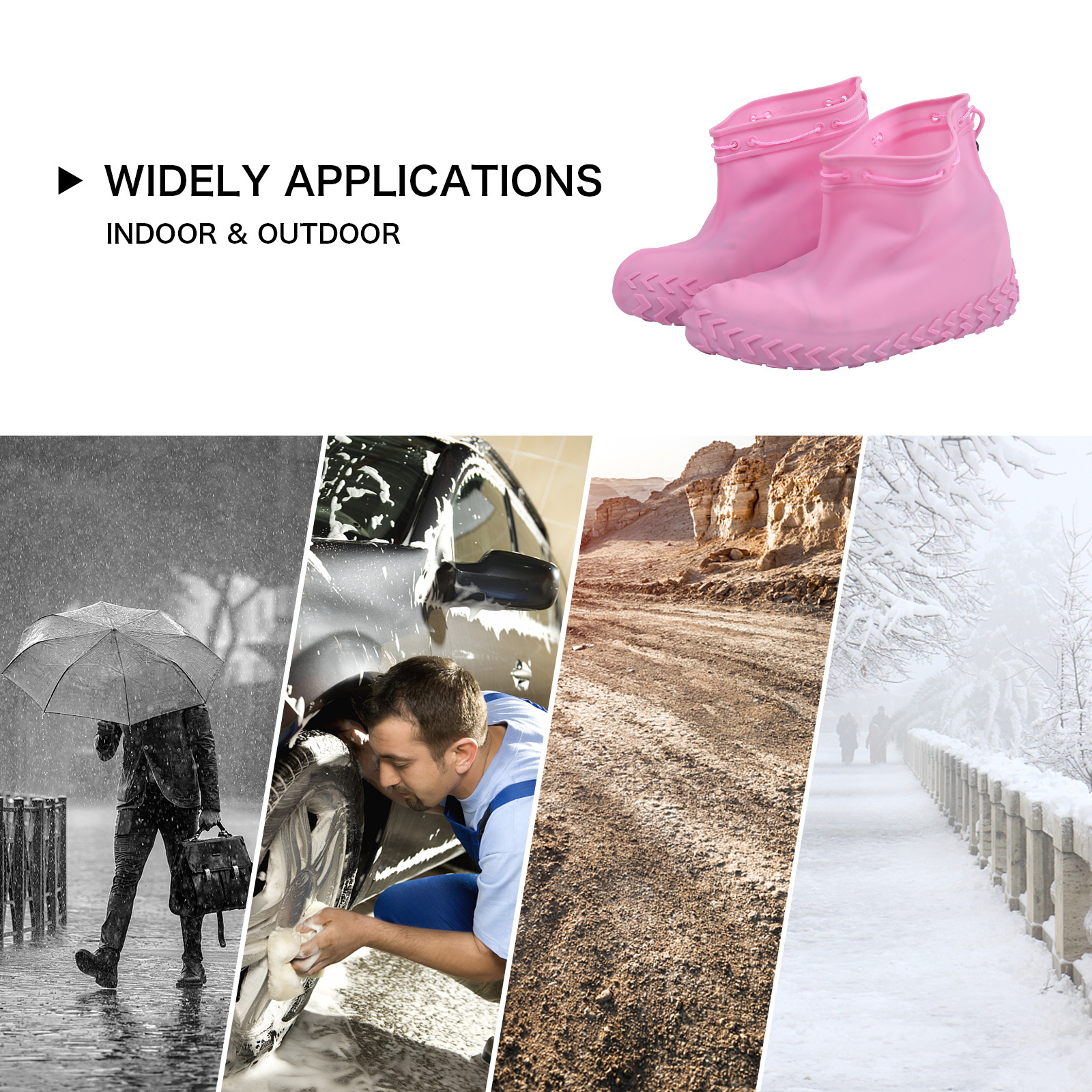 Hot Sale Reusable Waterproof Protector Women Men Rain Boots Silicone Boots Cover High Quality Unisex Winter Boots Provide