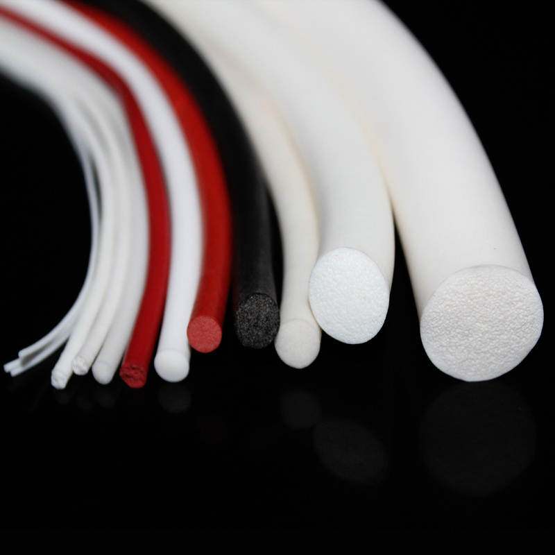 Customization extrusion silicone sponge cord 1.5mm inflaming retarding silicone foam strip soft silicon foam cord for seal