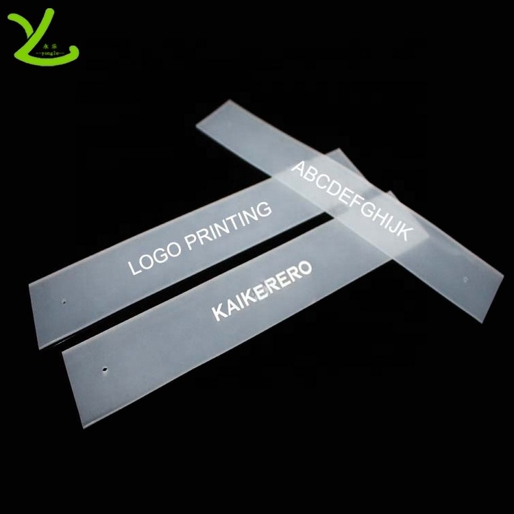 OEM custom printed logo transparent good elasticity soft stretch silicon band