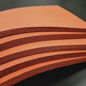 Cloth marks surface low density high temperature silicone foam rubber sheet