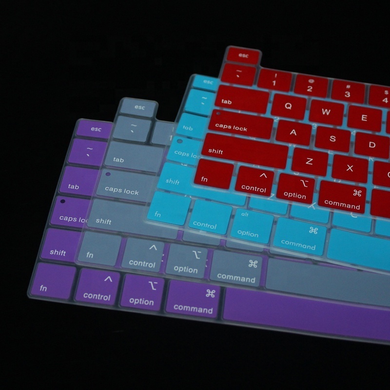 Colorful customized soft laptop protective silicone film keyboard dust-proof protection silicone keyboard covers