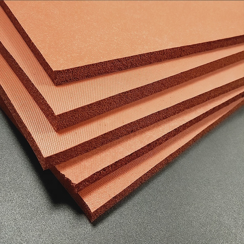 Cloth marks surface low density high temperature silicone foam rubber sheet