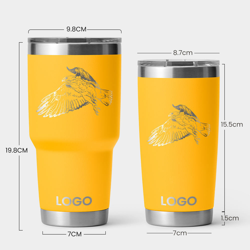 Custom Logo 20oz 30oz Yetys Powder Coated Tumbler Insulated Travel Coffee Wine Mug Thermos Stainless Steel Vacuum Cup With Lid