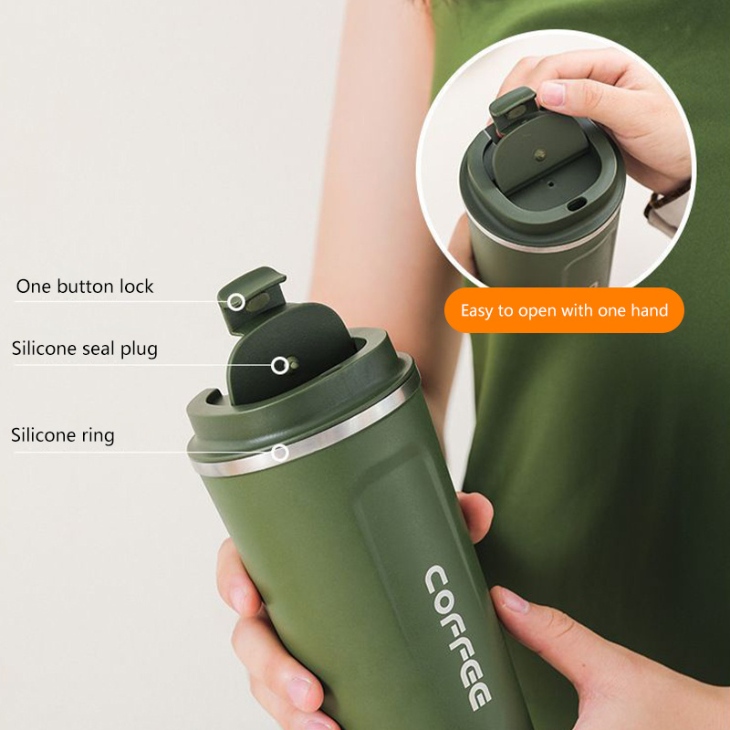 Custom 380ml 510ml smart double wall vacuum insulated stainless steel thermos coffee cup with led temperature display