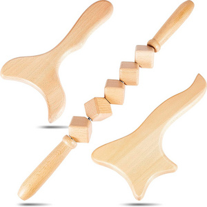 Cellulite Wood Gua Sha Pink Maderoterapy Set Wooden Sculpting Colombian Massage Top Quality Wood Therapy Tools