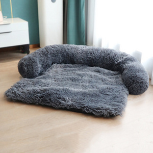 Washable Pet Sofa Dog Bed Calming Bed For Large Dogs Pad Blanket Winter Warm Cat Bed Mat Couches Car Floor Furniture Protector