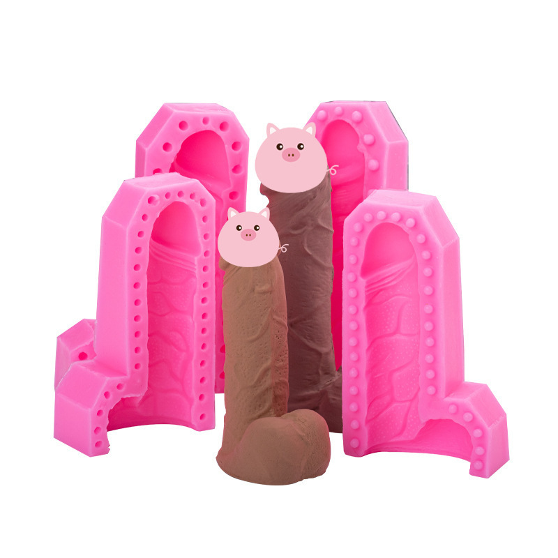 Factory Customize Penis Sexy Cake Candy Soap Candle Mold Silicone Baking Mould Dick ice cube tray