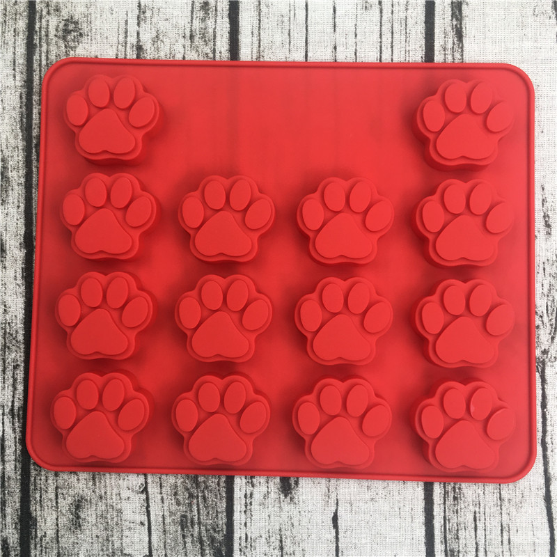 Wholesale Custom shape Dog bone paw Silicone muffin pan Chiffon cake mold Cupcake Bake Set moldes de silicona