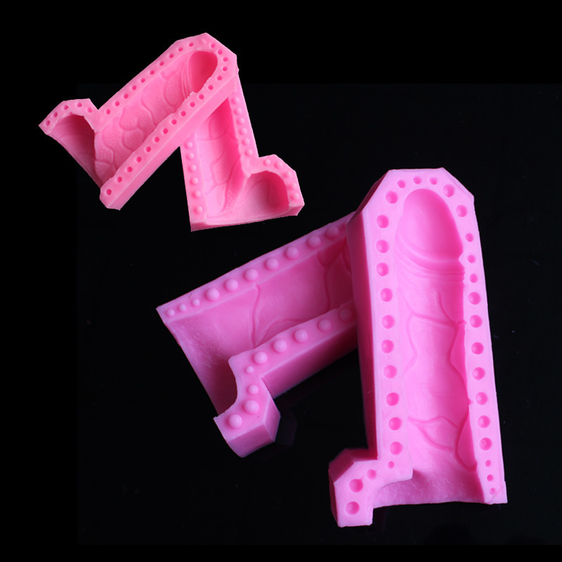 Factory Customize Penis Sexy Cake Candy Soap Candle Mold Silicone Baking Mould Dick ice cube tray