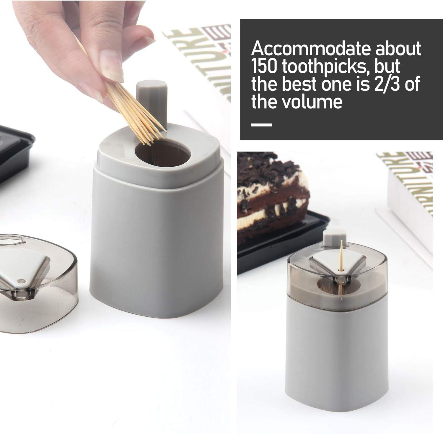 Automatic Ejection of Toothpick Bottle Creative Press Type Toothpick Box Hotel Home Living Room Toothpick Cartridge