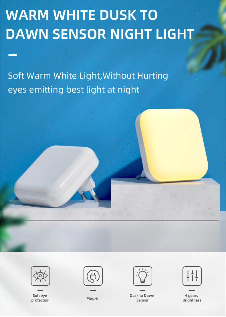 Wholesale Dusk to Dawn Sensor Nightlight Motion Night Lamp for Bedroom Toilet Stairway Hallways Plug in LED Night Light