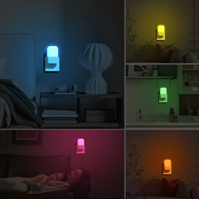 Hot Sale Dimmable Baby Room Motion Sensor RGB Night Light Baby LED Plug-In Night Light Dusk to Dawn