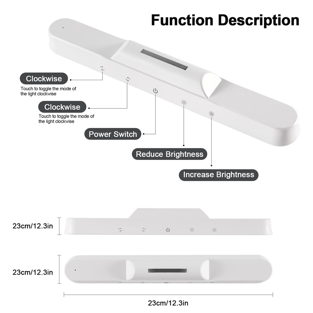 Dimmable 80 degree rotation modern led wall light stepless dimming brightness adjustable magnetic led lamp