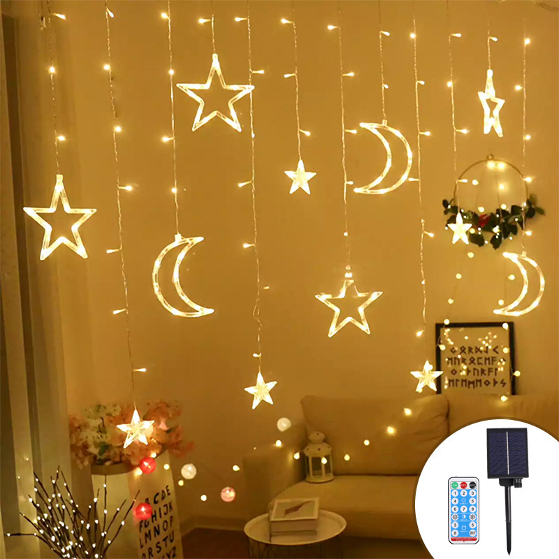 Christmas Outdoor Decoration Ramadan Neon Flex Light Rope Curtain String Lights Moon Star and Heart