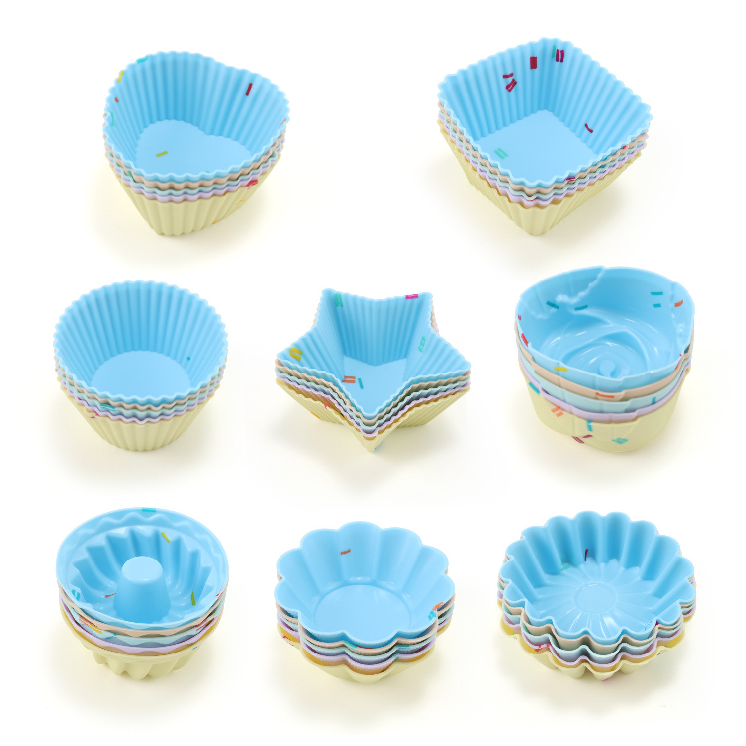 New Design Wholesale Silicone Cupcake Baking Cups Cupcake Paper Cup Baking Silicone Cake Cup Baking Molds