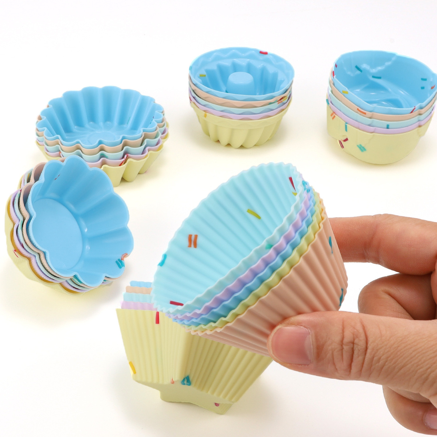 New Design Wholesale Silicone Cupcake Baking Cups Cupcake Paper Cup Baking Silicone Cake Cup Baking Molds