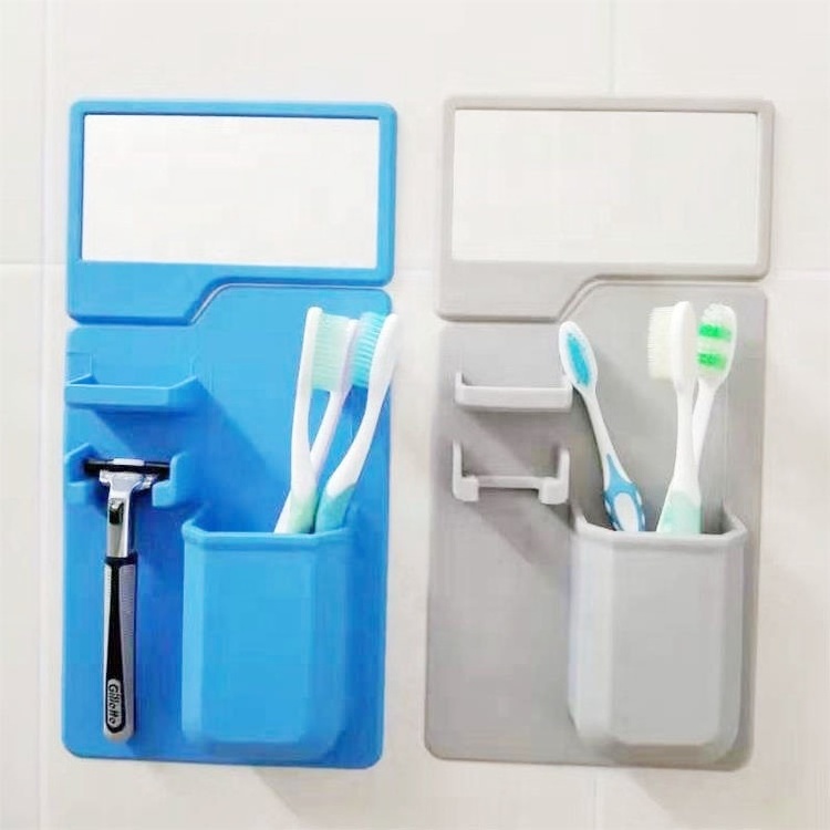 Travel Removable Silicone Shower Shampoo Beer Necklace Holder Organizer Silicone Toothbrush and Razor Holder