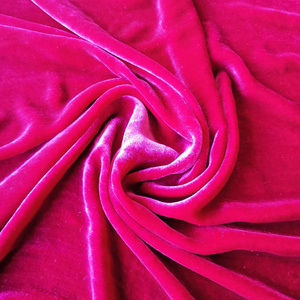 solid dyed colour purple grape plain silk velvet fabric