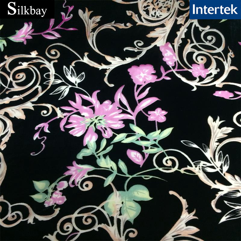 Custom produced 100% silk velvet fabric