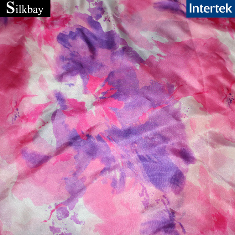 16mm digital printed silk fabric silk dupioni fabric