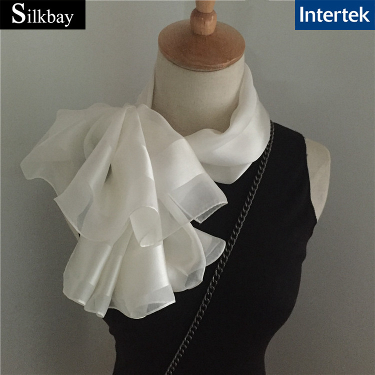 White silk scarves for Painting LOW MOQ