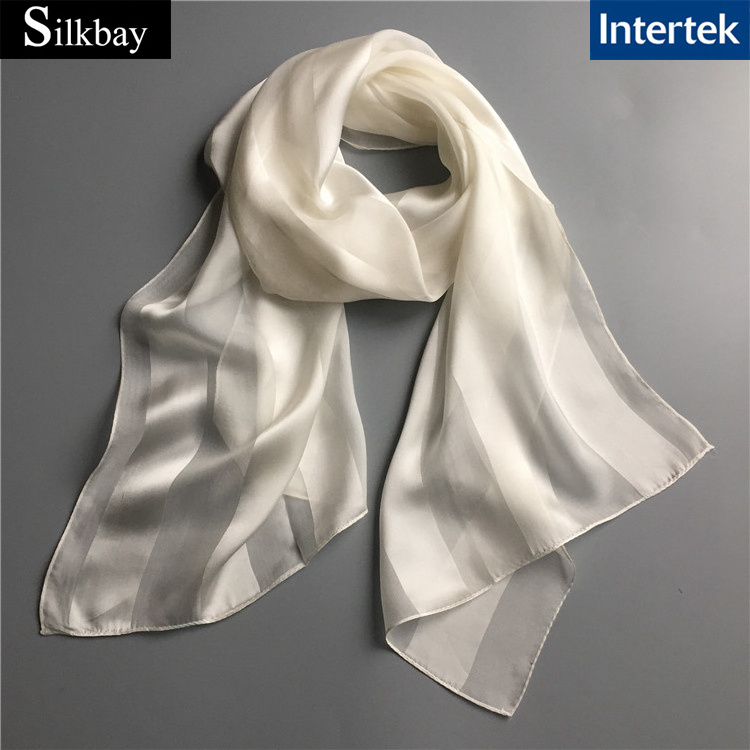 White silk scarves for Painting LOW MOQ