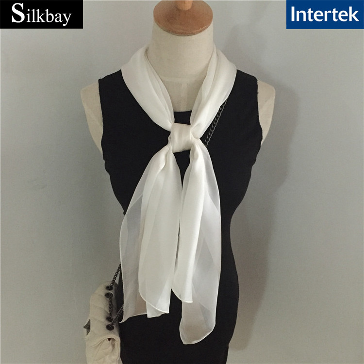 White silk scarves for Painting LOW MOQ