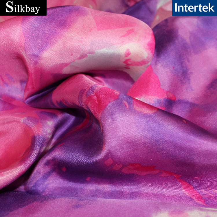 16mm digital printed silk fabric silk dupioni fabric