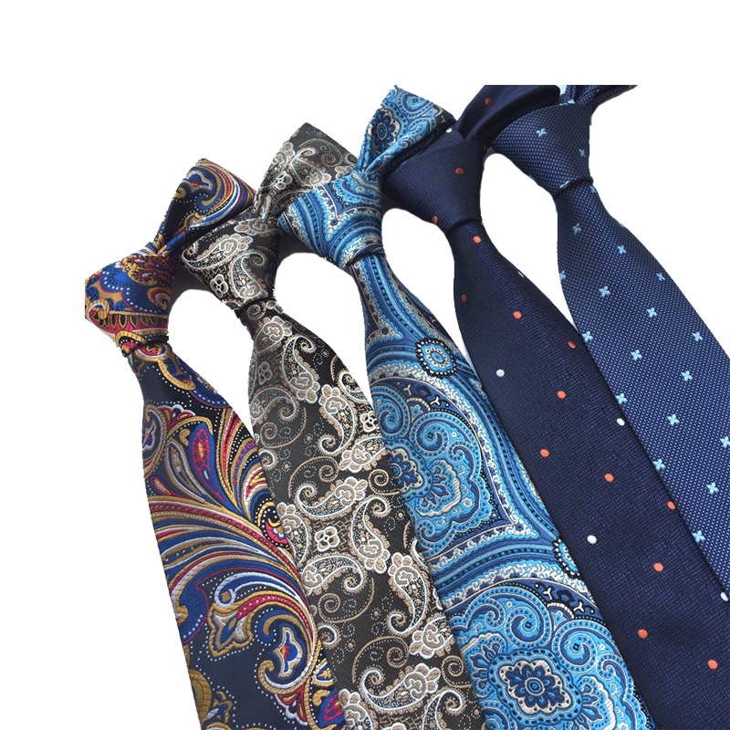 100% silk fabric men wholesale custom embroidered for silk tie sets