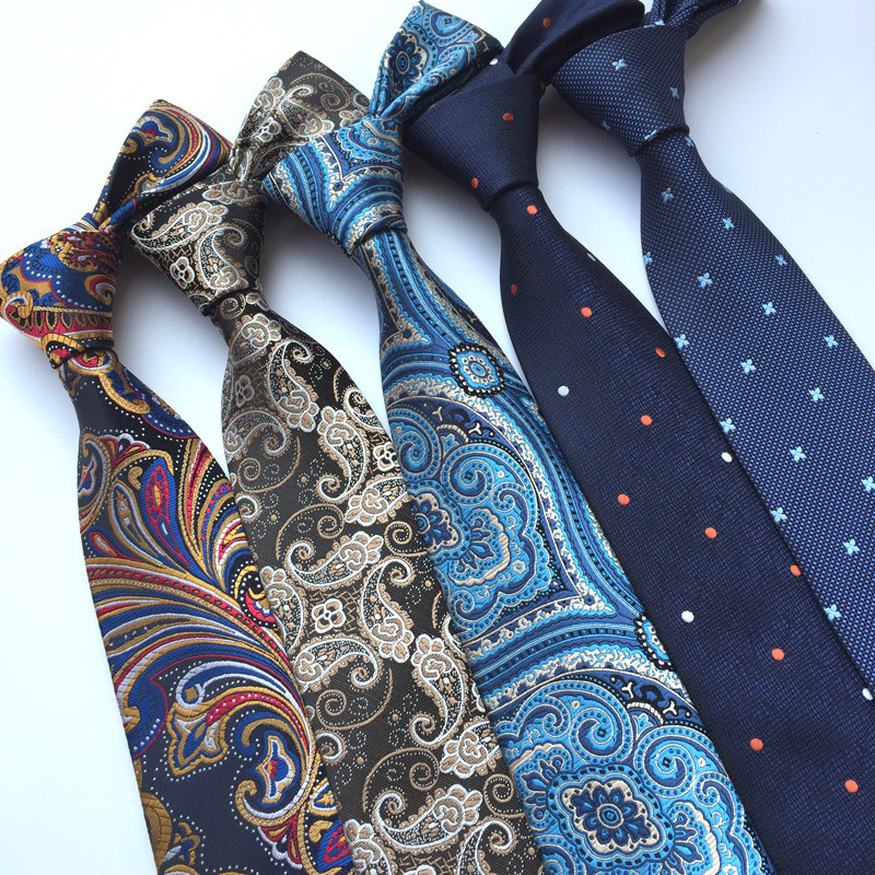 100% silk fabric men wholesale custom embroidered for silk tie sets