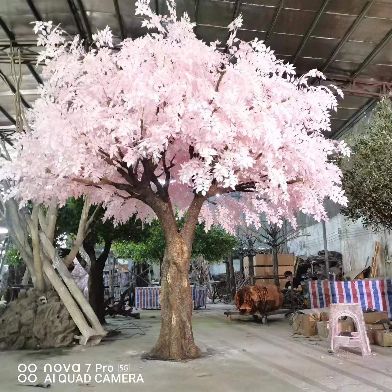 3m 4m height large indoor outdoor pink ficus tree cherry blossom artificial cherry blossom tree for wedding centerpiece