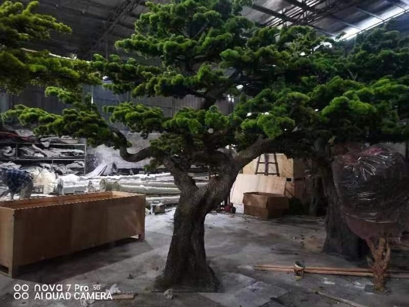 Customize 3m height large indoor outdoor tree artificial cypress pine tree bonsai tree for garden and landscape decoration