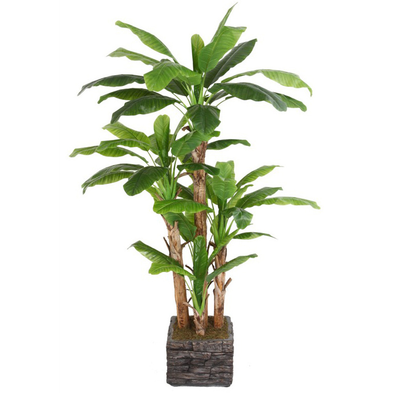 Good Selling Living Room Accessory Modern Artificial Cherry Blossom Bonsai Wooden Banana Tree