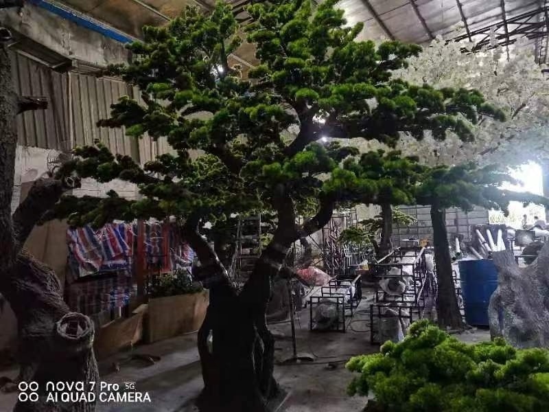 Customize 3m height large indoor outdoor tree artificial cypress pine tree bonsai tree for garden and landscape decoration