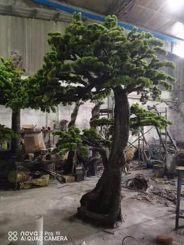 Customize 3m height large indoor outdoor tree artificial cypress pine tree bonsai tree for garden and landscape decoration