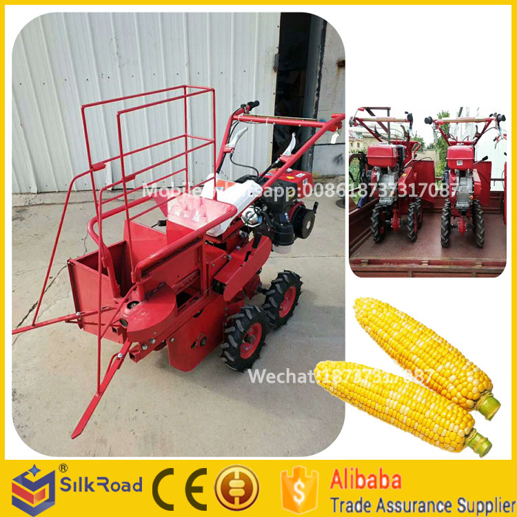 hand walking tractor compact Mini sweet corn mini combine harvester