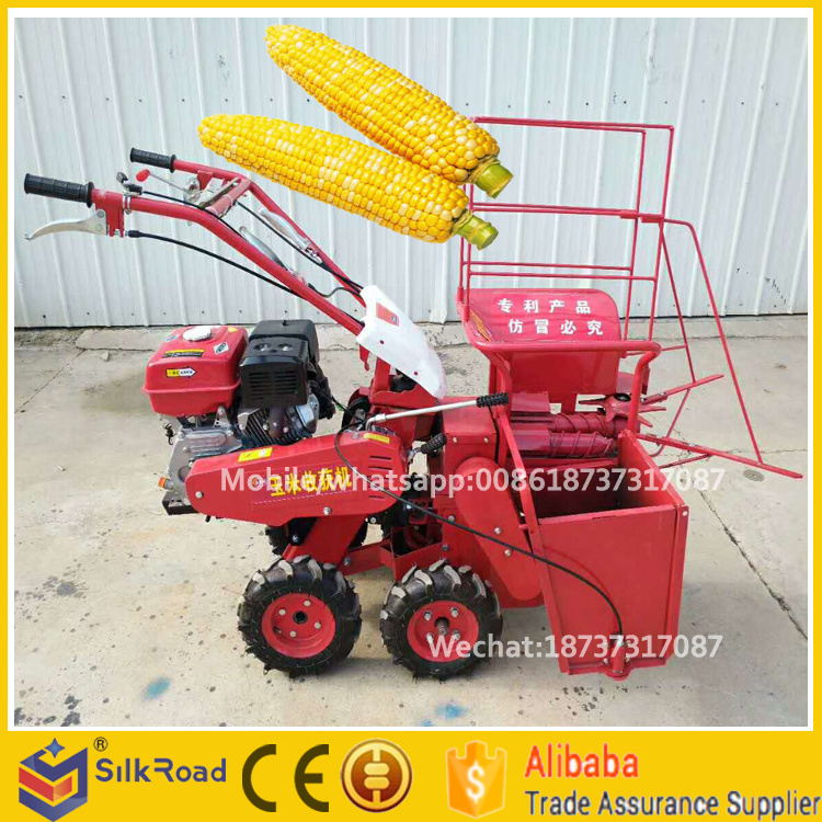 hand walking tractor compact Mini sweet corn mini combine harvester