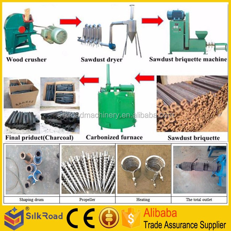 Professional sawdust briquette charcoal making machine