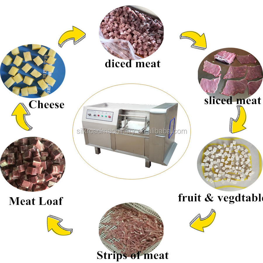 Fresh Frozen meat cube cutting machine beef cube cutter chicken dicer machine manufacturer