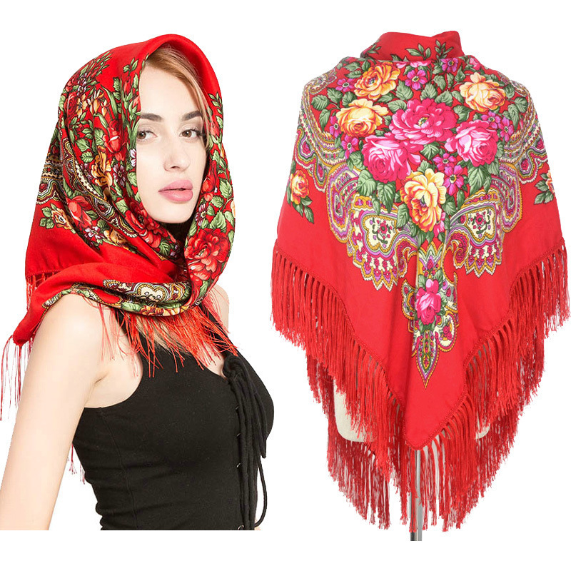 Muslim Turkish Women  Hijab Scarf with Tassel