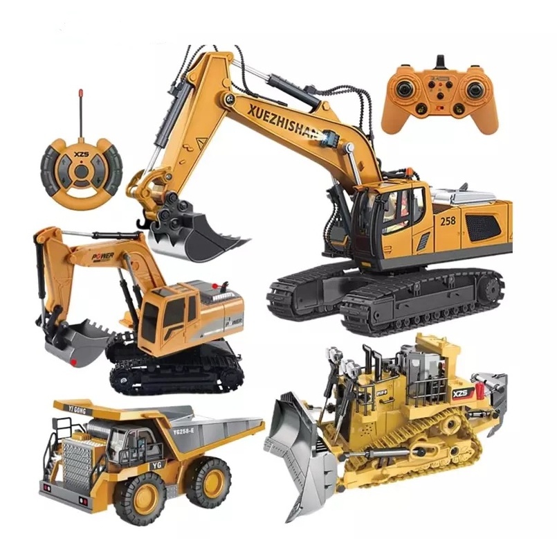 Best seller list remote control excavator toy die cast toys rc radio control hydraulic car jcb toys backhoe loader