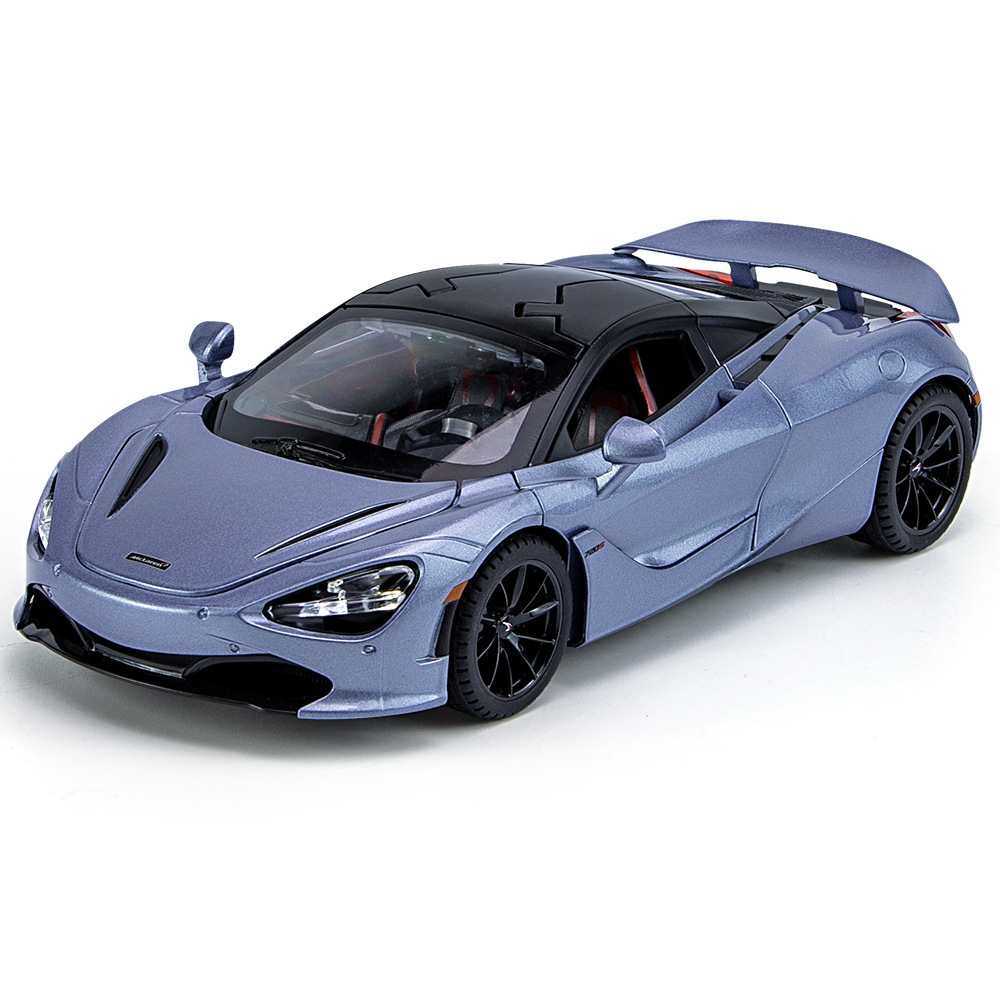 Hot OEM McLaren 720S 1:24 diecast toys model car sports car alloy lights and sound pull back wheel children toy diecast car