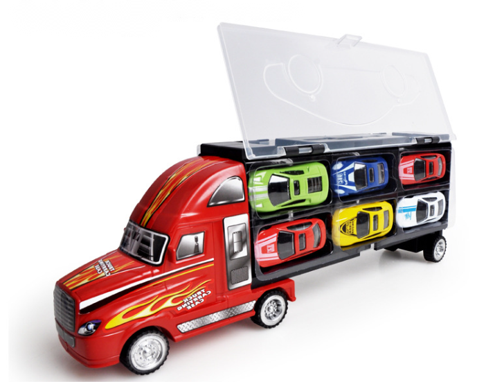 Hotwheels 12 pack Metal Large Transport Storage Truck Model Car Dual-sided Carry Container Vehicle Resistant Fall Diecast Toys